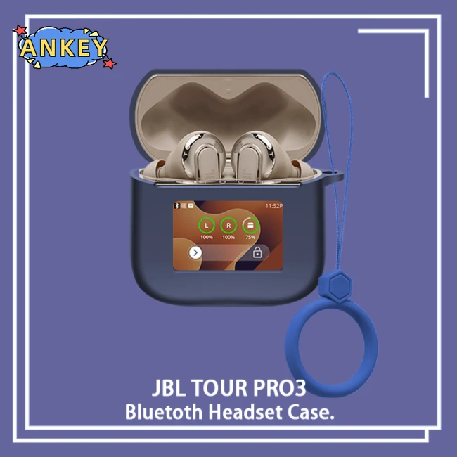 Чехол для JBL Tour Pro3 защитный чехол с защитой от падения Мягкие силиконовые