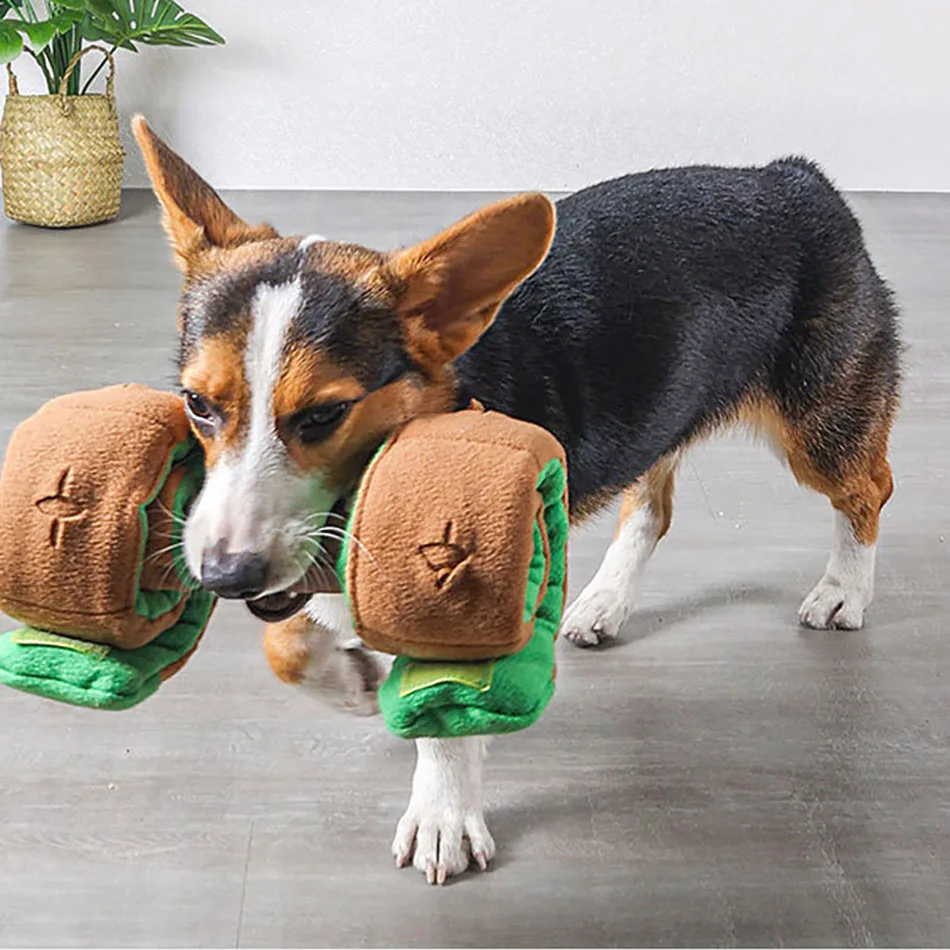 

Dog Puzzle Toy Snuffle Dumbbell Iq Train Interactive Pet Toy For Small Medium Large Big Dog Game Play Tibetan Food Education Toy