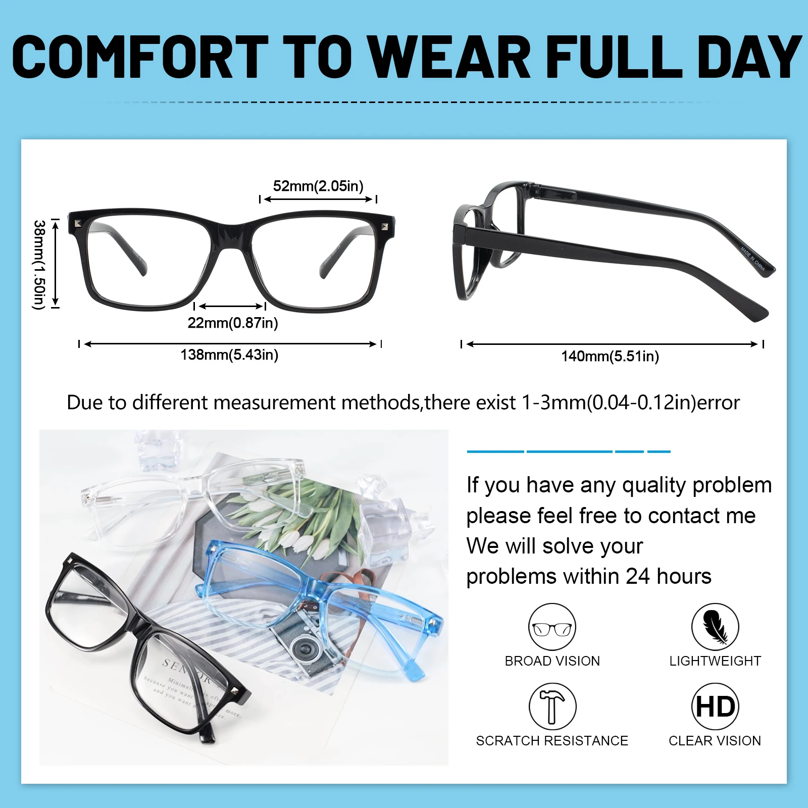 Прямоугольные очки для чтения деловые мужчин дальнозоркости роскошные