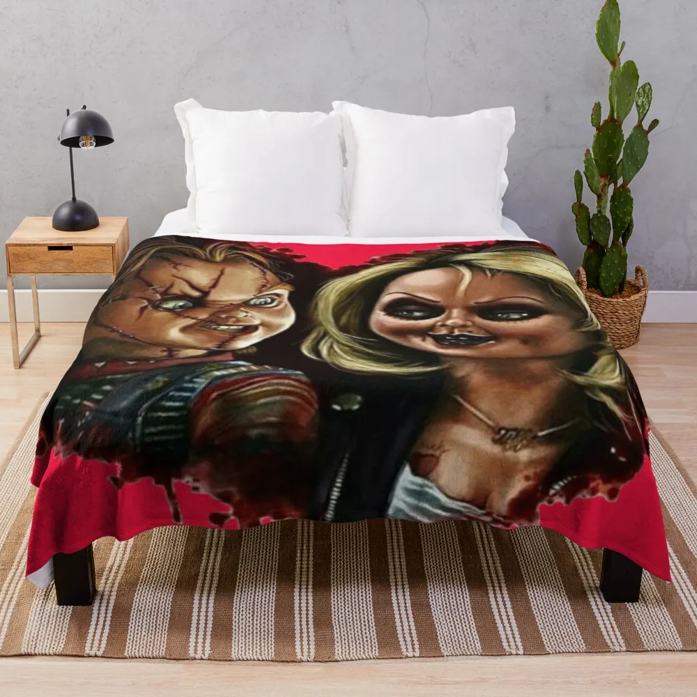 

Chucky And Tiffany Love Throw Blanket Woven Blanket