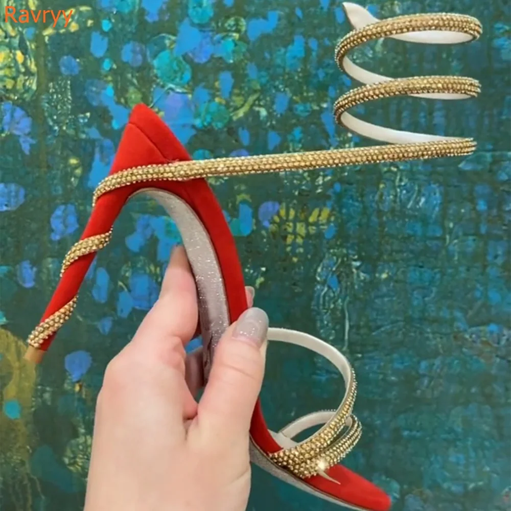 Сандалии женские без шнуровки открытый носок высокий каблук-шпилька ремешок