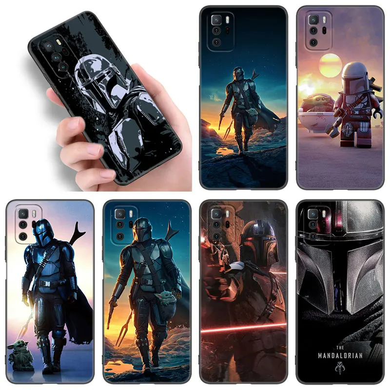 Черный силиконовый чехол M-мандалор для телефона Xiaomi Redmi Note 9 10 11 11S 11T 12 13 Pro 5G Plus 9S 10S