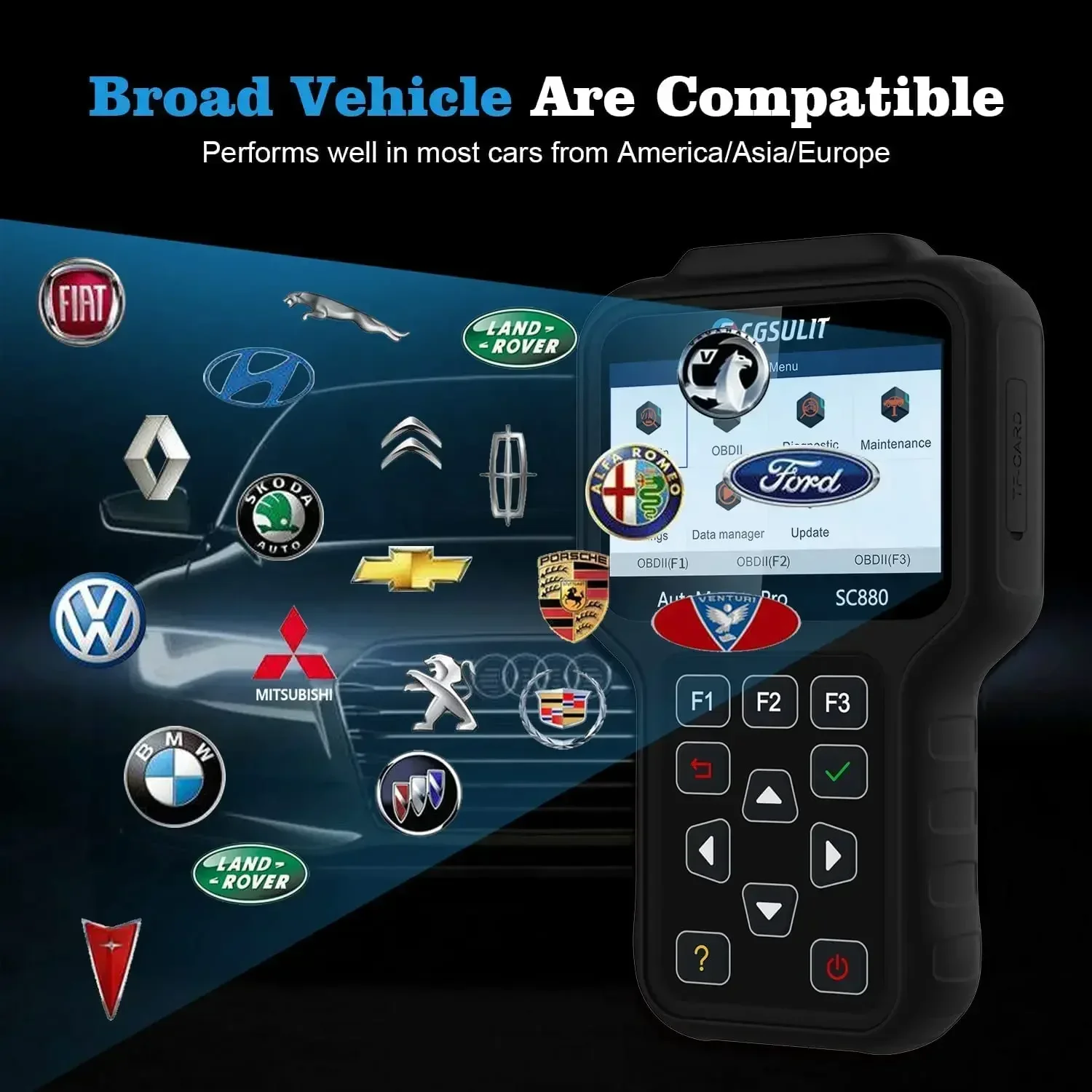 SC880 Автоматический диагностический сканер для грузовиков 12 В 24 Autel Автомобильный
