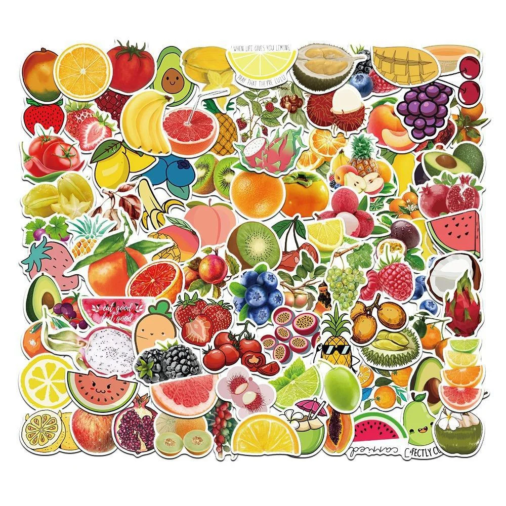 

10/30/50PCS New DIY Fruit Cartoon Personality Creative Computer Suitcase Phone Water Cup Car Chair Decoration Waterproof Sticker