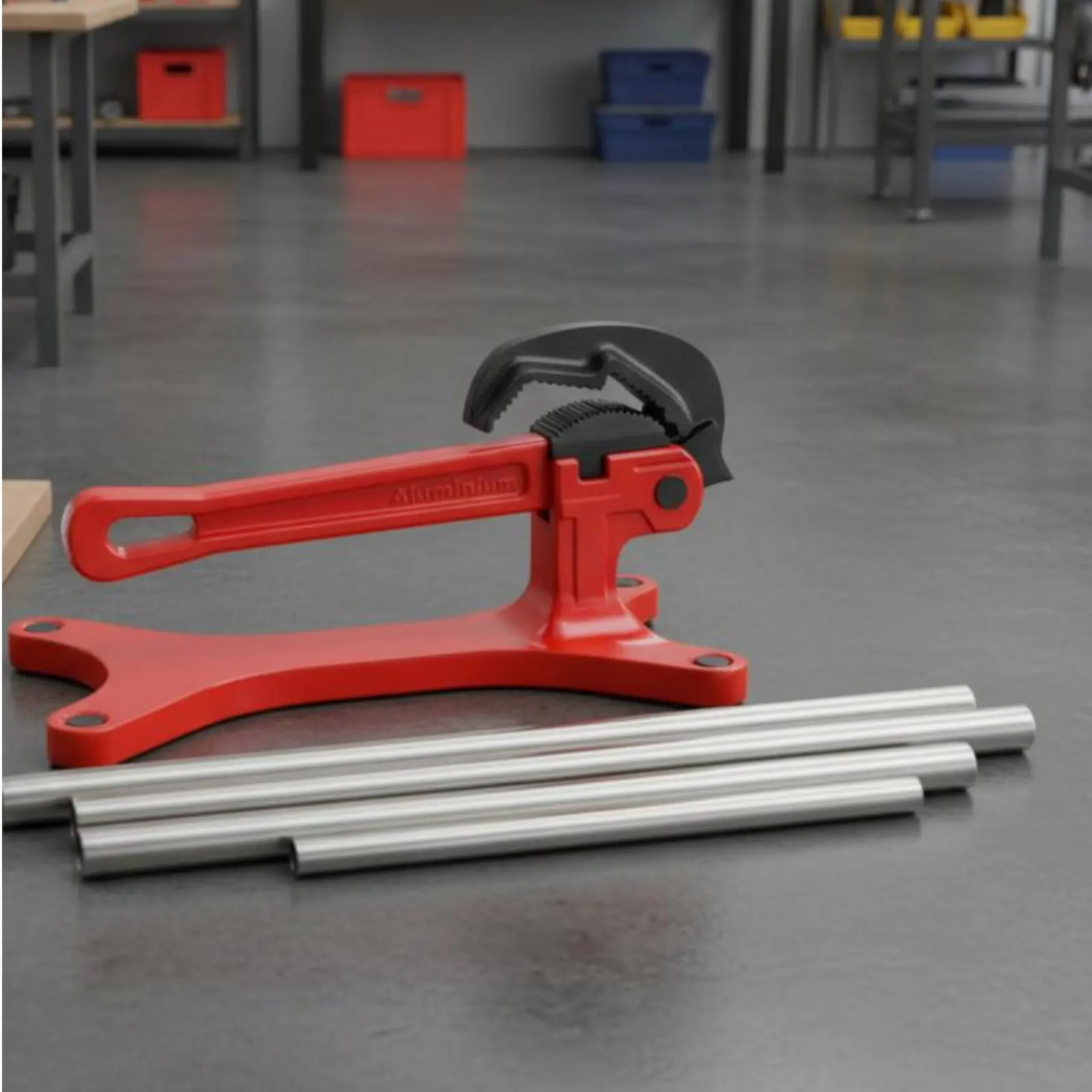 Фото Трубные тиски-зажимы Yoke Pipe Vise: Сверхпрочные портативные зажимные устройства для труб, прочные стальные захваты, инструмент для мастерской, быстрая регулировка №4