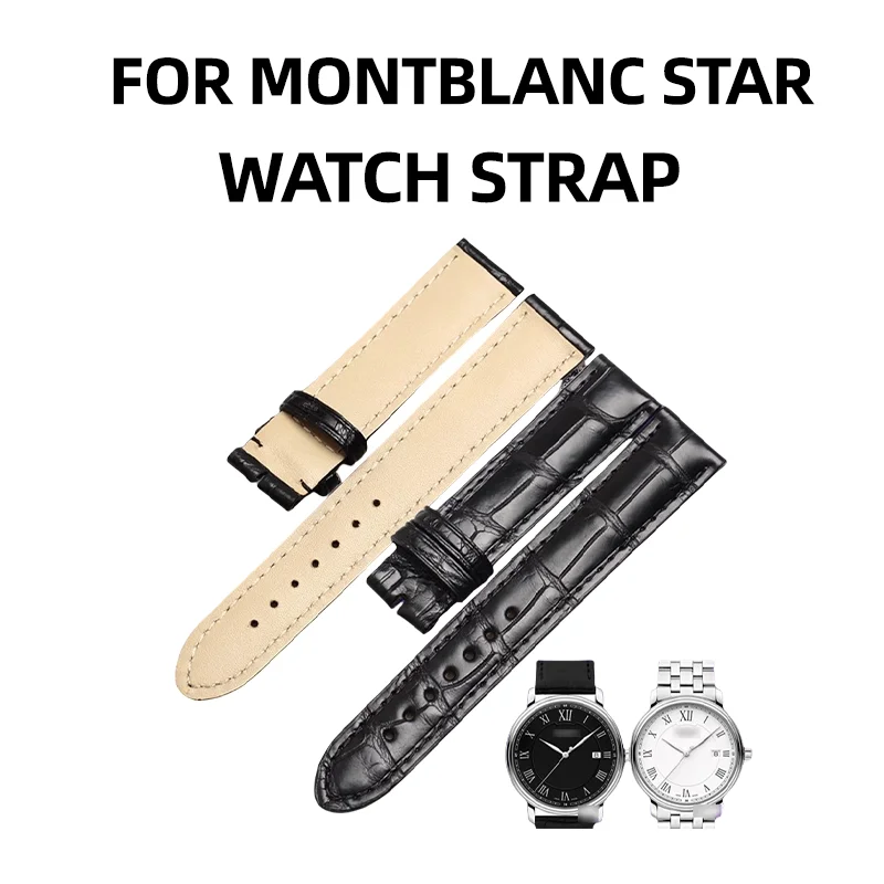 Фото ДЛЯ ЗАМЕНА MONTBLANC STAR КЛАССИЧЕСКИЙ ТРАДИЦИОННЫЙ КОЖАНЫЙ РЕМЕНЬ ДЛЯ ГЕЙТА-АЛИГАТОРА №1