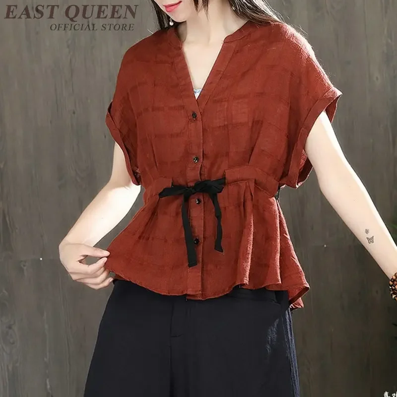 Традиционная китайская одежда для женщин топ Чонсам с воротником-стойкой