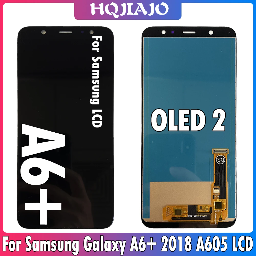 6 0 ''OLED копия ЖК-дисплея для Samsung Galaxy A6 + 2018 дисплей A605 сенсорный экран