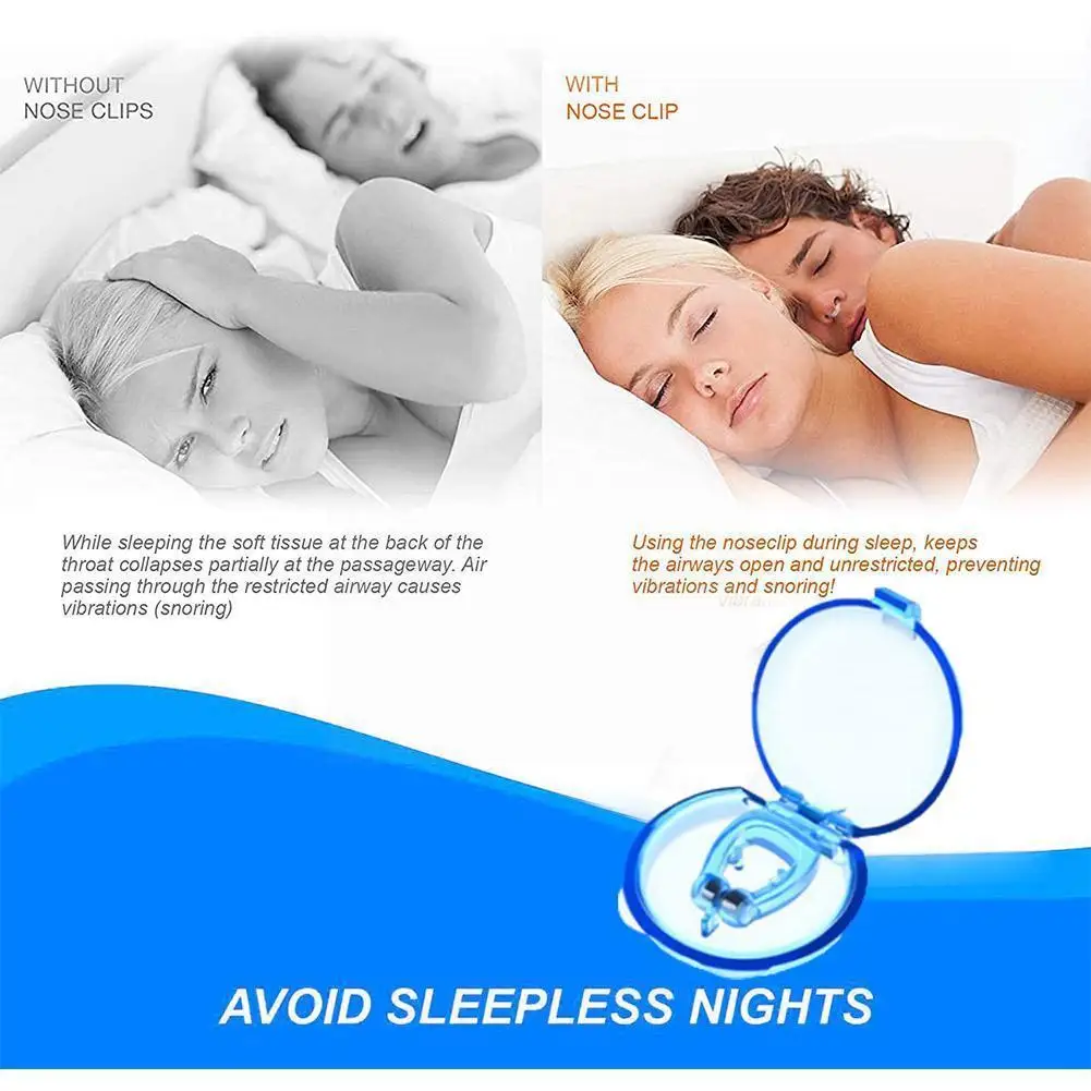 

Silicone Nose Clip Magnetic Anti Snore Stopper Snoring Device Anti Aid Night Care Sleep Health Guard Device Snoring Silent P9J7
