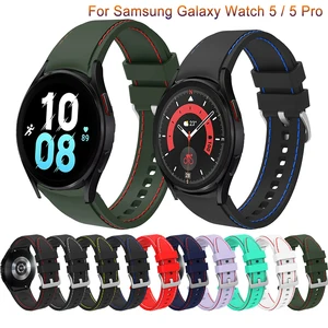 Strap For Samsung Galaxy Watch 4 40mm 44mm 5 pro smartwatch Silicone Sport correa Bracelet Galaxy Watch 4 classic 42mm 46mm band