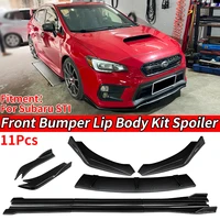 car front bumper splitters lip body kit spoiler side skirts extensions rear wrap angle carbon fiber look abs for subaru sti