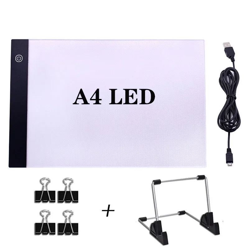 Diamond Painting Accessorie A4 Led Light Pad Lamp Board Tablet for Painting Drawing Diamond Embroidery Tool Kits and Stand