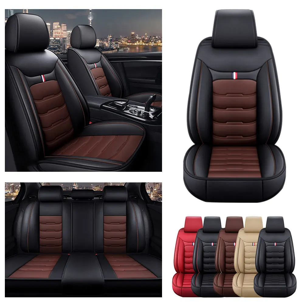 

Car Seat Covers For Hyundai Elantra Elantra GT Tucson Azera Equus Genesis loniq EV Leather Auto Cushion 5 Seats