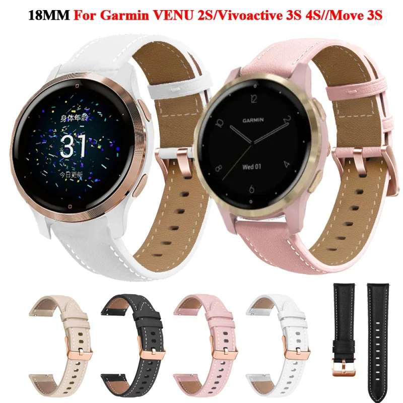 

18MM Watch Wrist Strap Bracelet For Garmin Forerunner Venu 2S 255S 265S Vivoactive 4S Active S Quick Release Watchband Correa
