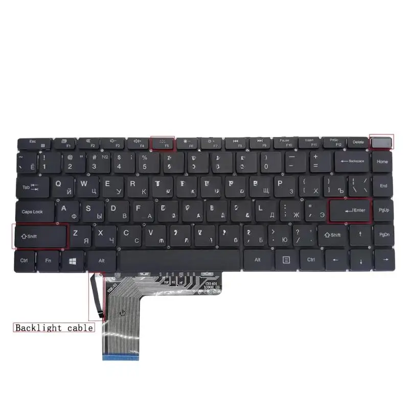 WYORES Русский американский английский клавиатура с подсветкой для ноутбука Chuwi