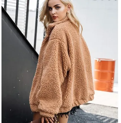 Women's Fur Jacket Autumn and Winter Imitation Fur Plush Baggy Coat Coat Faux Fur Coat