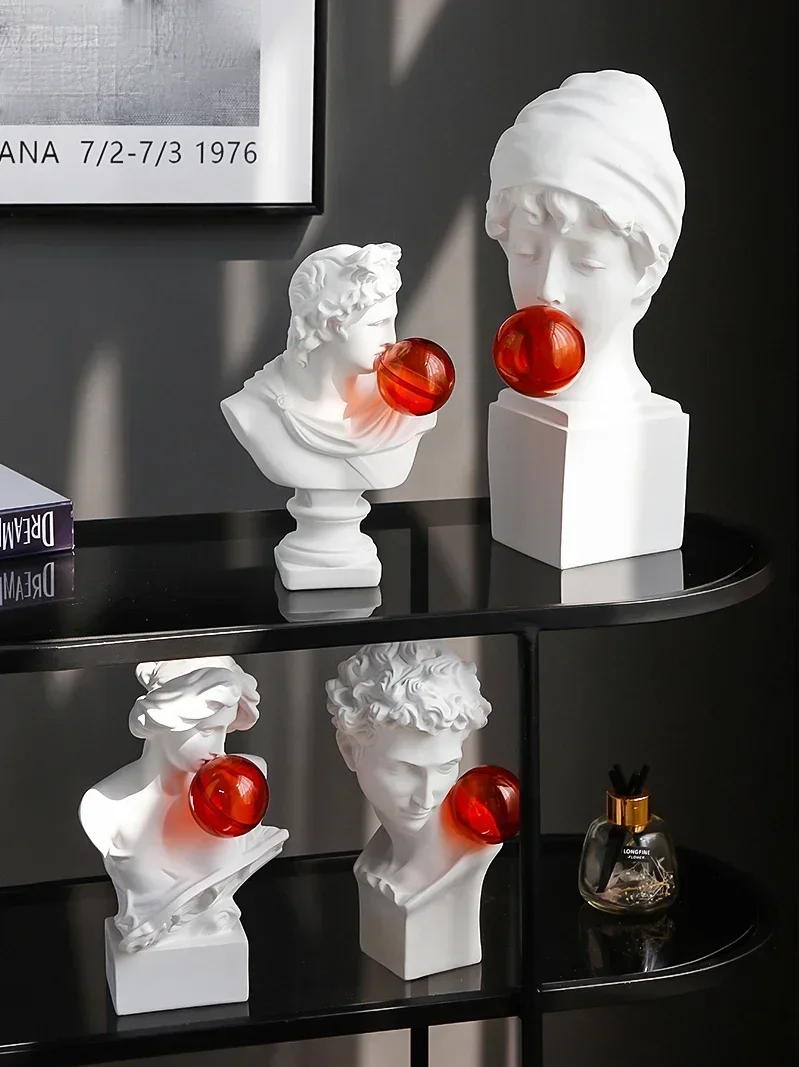 Пластырь с головой Давида скульптура украшения для комнаты художественный декор