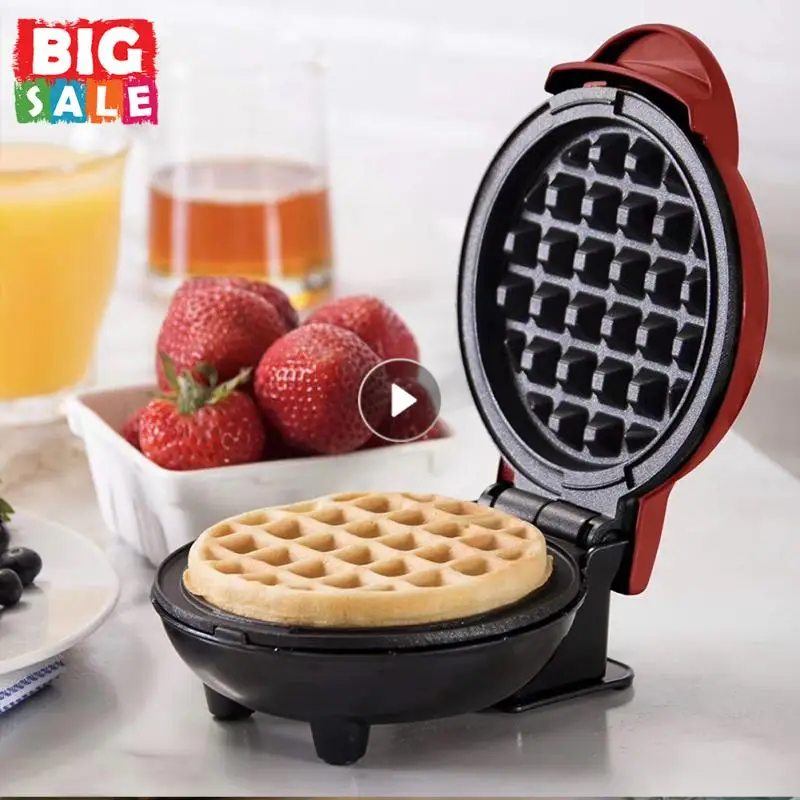 

220V EU Plug Mini Electric Waffles Maker Bubble Egg Cake Oven Breakfast Love Heart Shaped Waffle Maker Molds Bakeware Kitchen
