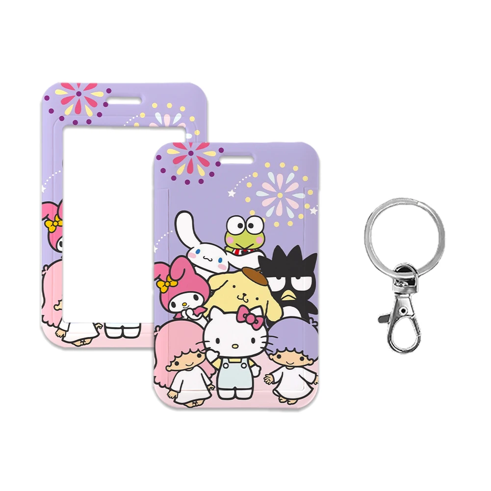 W Lanyards Новая деталь набор мелодий Kuromi милая мультяшная ID-карта защита детской