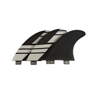 upsurf fcs fin surf boards fin new arrival double tabs m size fin thruster fins black with white color surf accessories