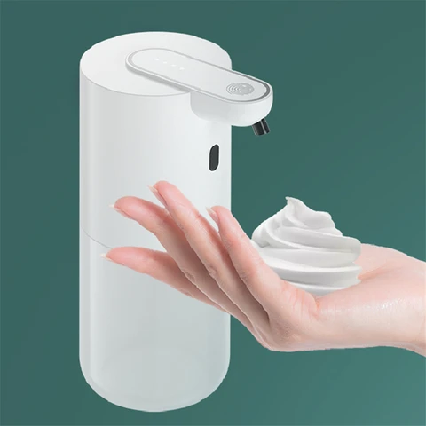 Бесконтактный инфракрасный сенсор диспенсер для мыла для ванной комнаты настенный 4 зубчатой механизм Интеллектуальный автоматический дозатор мыла из пены 420 мл