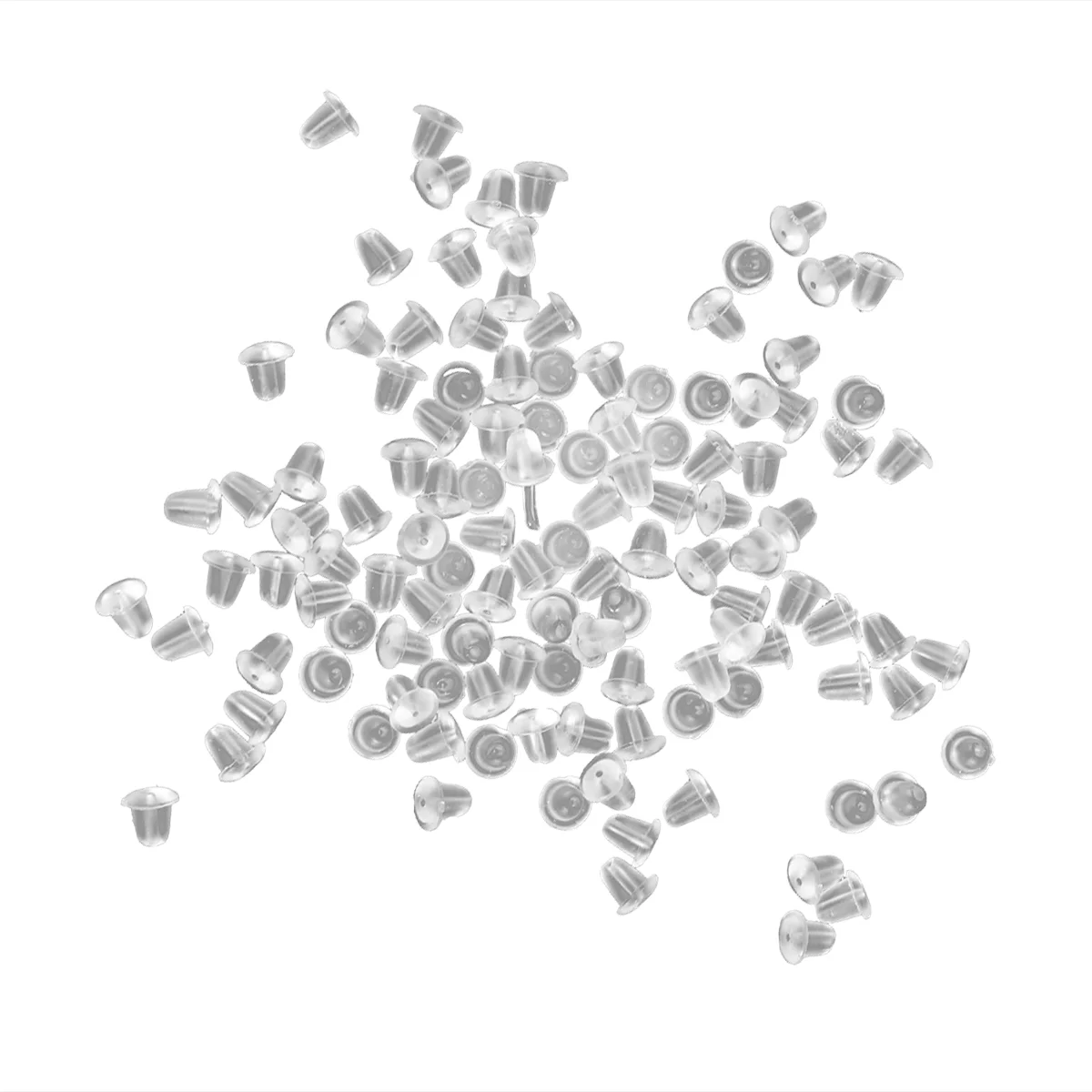 

Earring Backs Clutch Backingsbullet Safety Stud Clear Silicone Pads Stoppersreplacement Silver Replacements Backstop Ear Studs