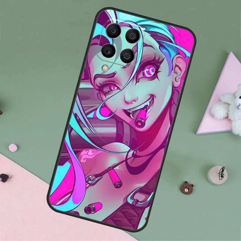 Чехол аниме Arcane Jinx для Samsung Galaxy M31s M30s M20 M13 M23 M33 M53 M12 M32 M52 M11 M51 M54 M34 M14 чехол