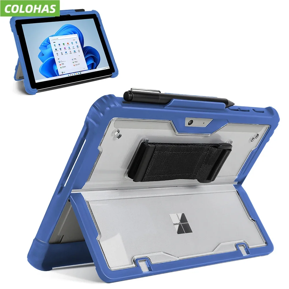 

For Microsoft Surface Pro 9 Case Protective Cover For Surface Pro 8 4 5 6 7 Plus GO 1 2 3 Case With Magnetic Pen Holder Strap