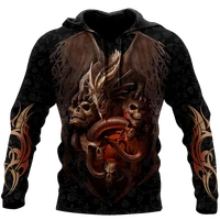 beautiful skull tattoo 3d full body print unisex luxury hoodie men sweatshirt zipper pullover casual jacket sportswear 12