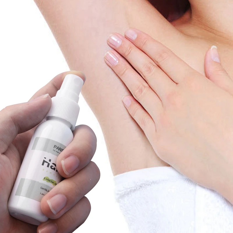 

5X Pansly Hair Removal Cream Spray Body Private Parts, Soft Nourishing Painless Hair Removal Liquid 30Ml