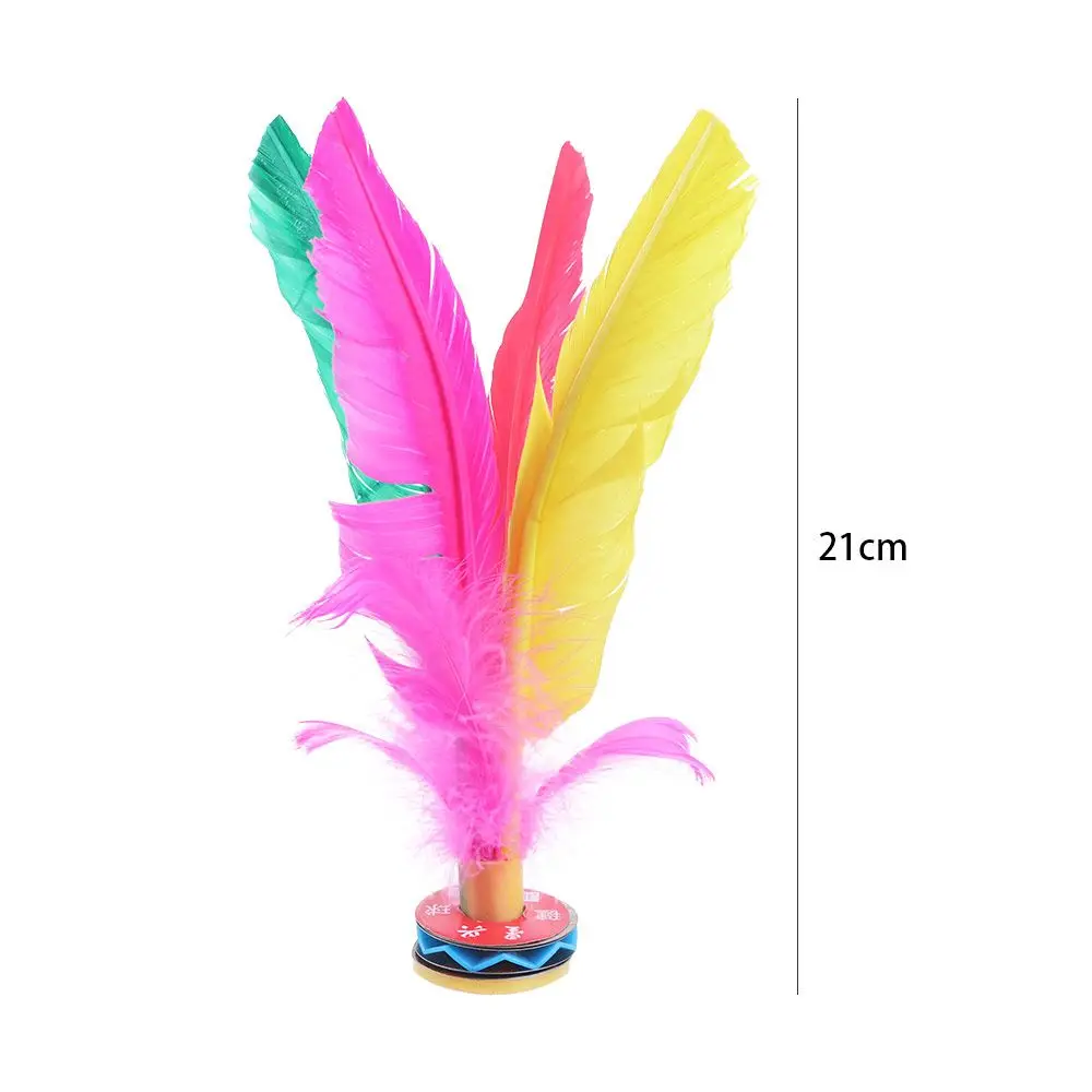 Durable Sports Game Colorful Feathers Chinese Jianzi Sport Training Foot Kick Shuttlecock