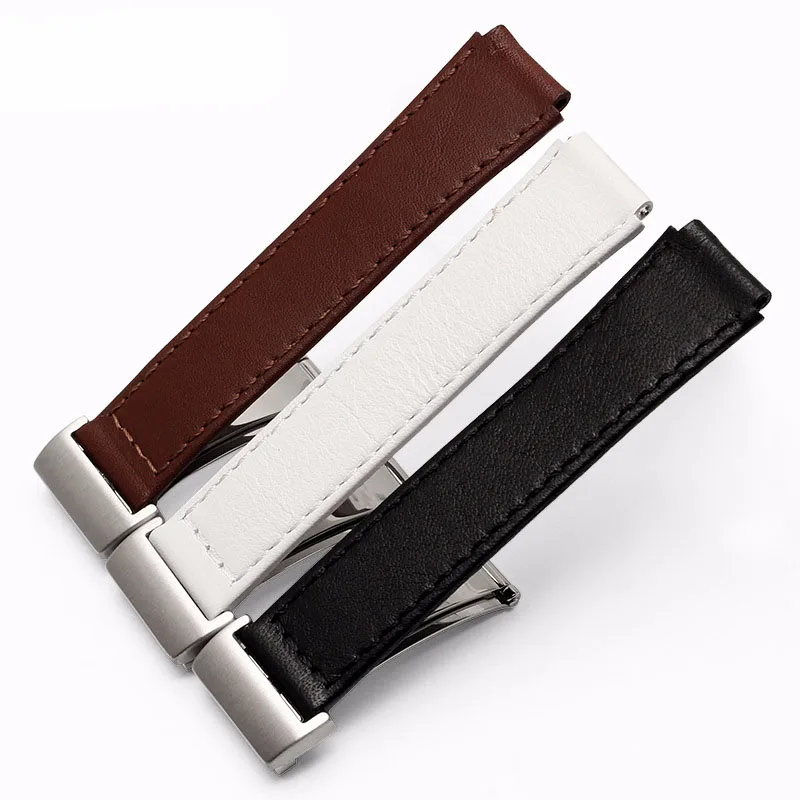For Huawei B6 B2 B3 Smart Bracelet Genuine Leather Watch Band Men's Bracelet Women's Folding Buckle Replacement Soft Watch Strap