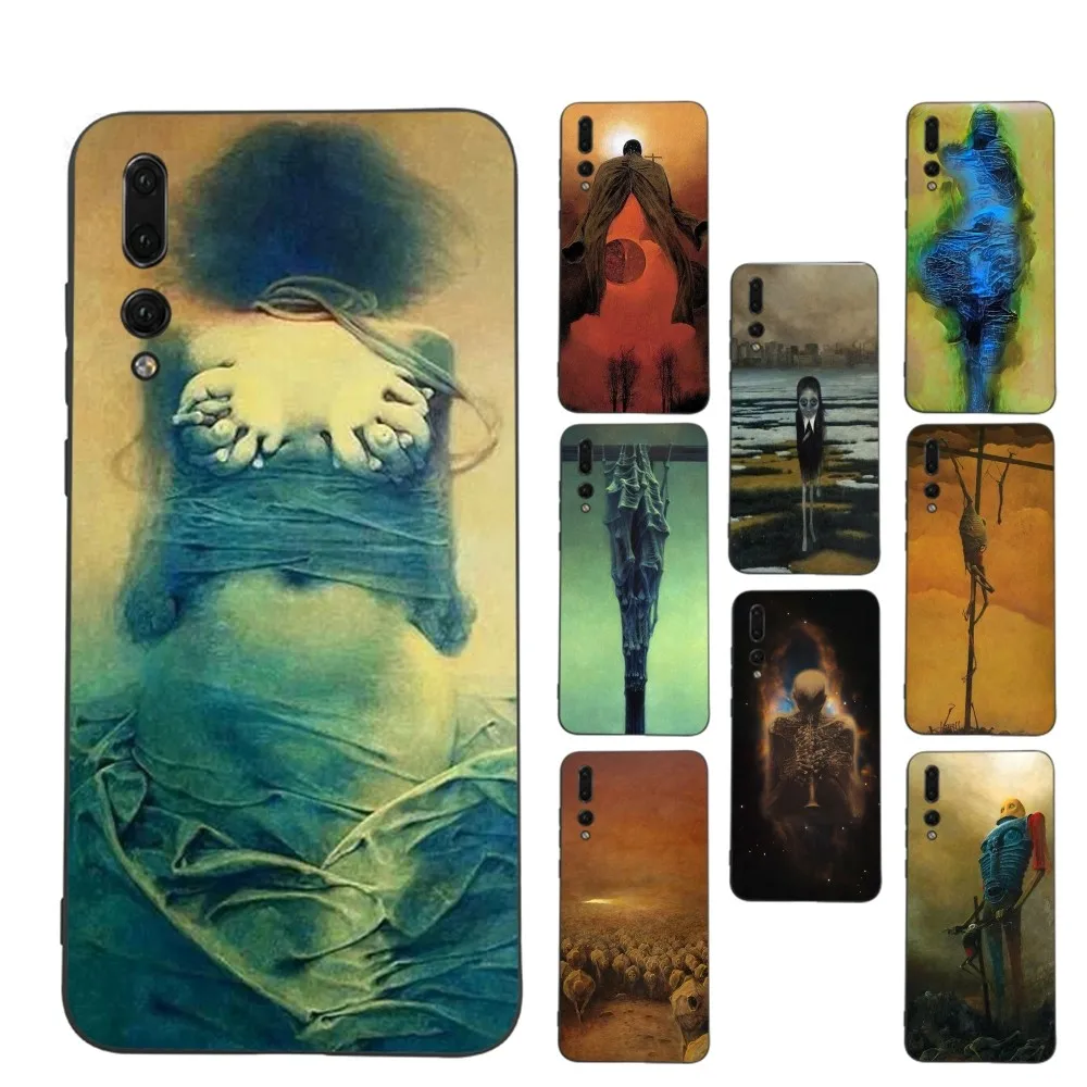 Чехол для телефона Zdzislaw Beksinski Art Huawei P 8 9 10 20 30 40 50 Pro Lite Psmart Honor 70 Mate 20lite