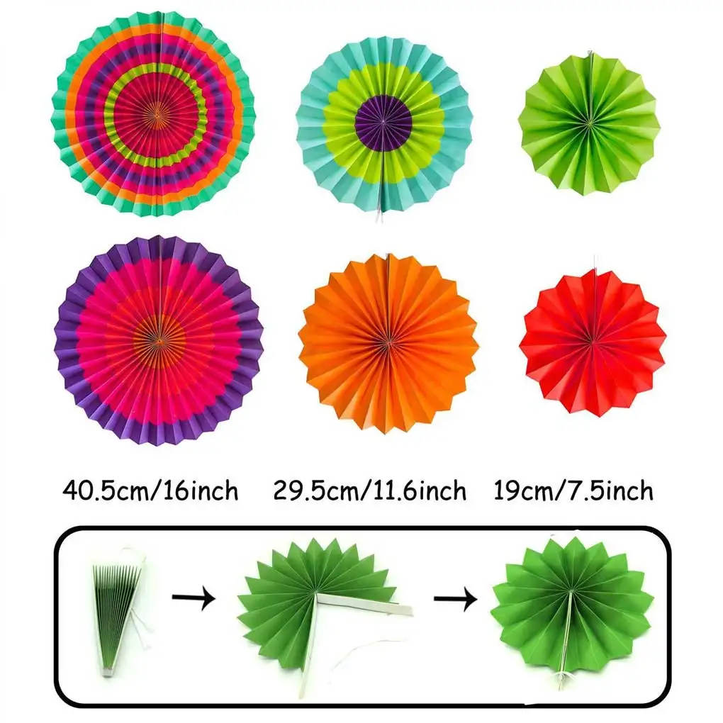 

Набор из 21 бумажных веера, цветочное украшение вечерние ринки, свадьбы, праздничный баннер, сделай сам, крафтовый декор, венок, флажки для ко...