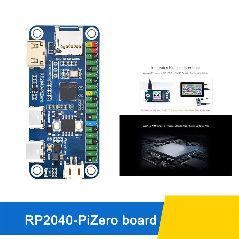 

Raspberry Pi RP2040 PiZero 16MB Flash RP2040-PiZero Based On RP2040 Chip Compatible With Raspberry Pi ZERO Size