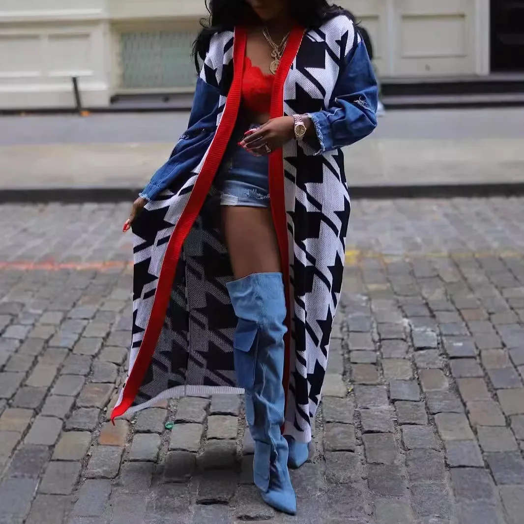 Модный женский свитер осень 2024 Кардиган с длинным рукавом уличная одежда