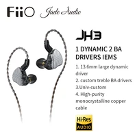 FiiO JadeAudio JH3 1DD+2BA Triple Hybrid Driver In-ear Earphone IEM HiFi Audio with Detachable 0.78 Cable Bass 1