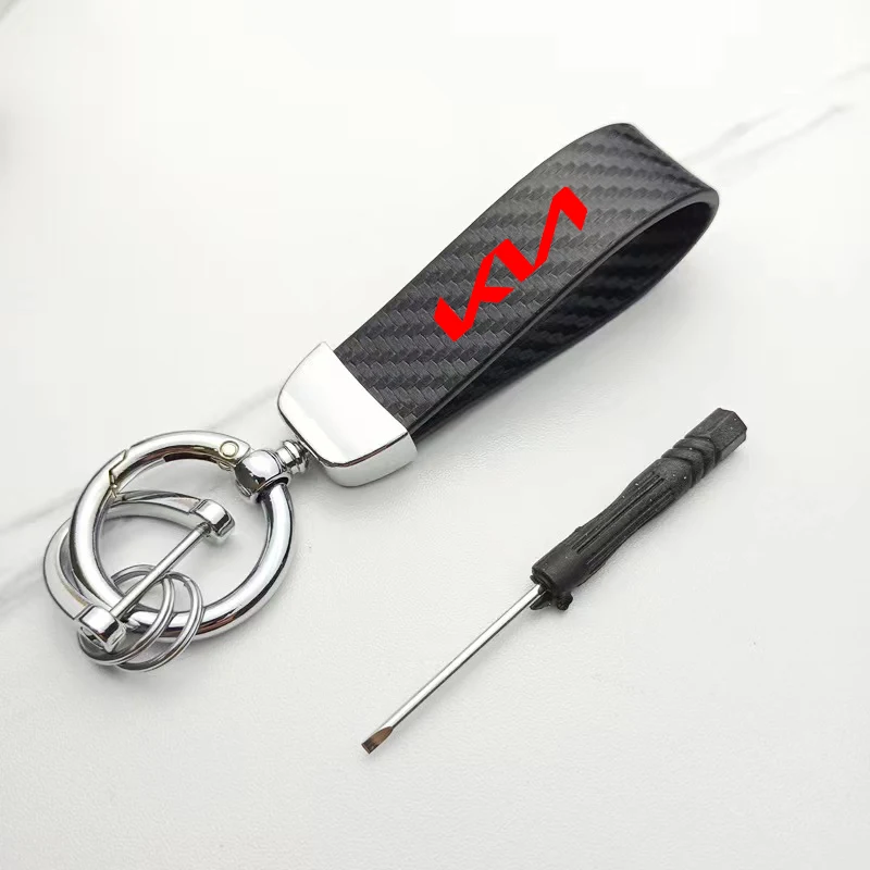 Кольцо для ключей KIA из углеродного волокна |