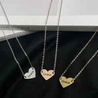 customized heart name necklace for women custom stainless steel jewelry engraved letters gold choker necklaces christmas gifts
