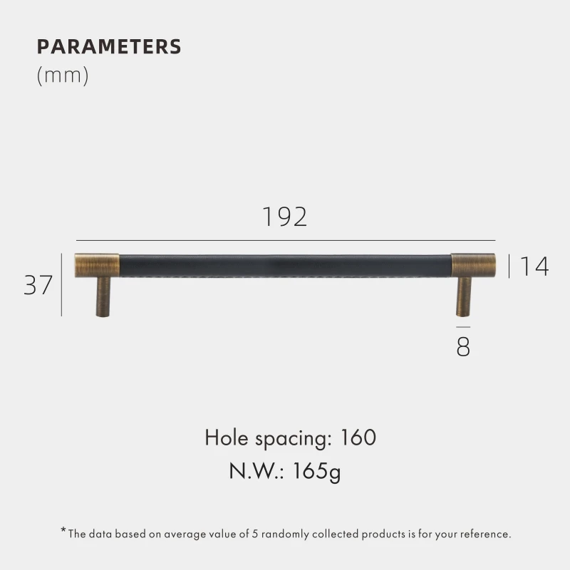 

Ручки для шкафов Dooroom латунные кожаные
