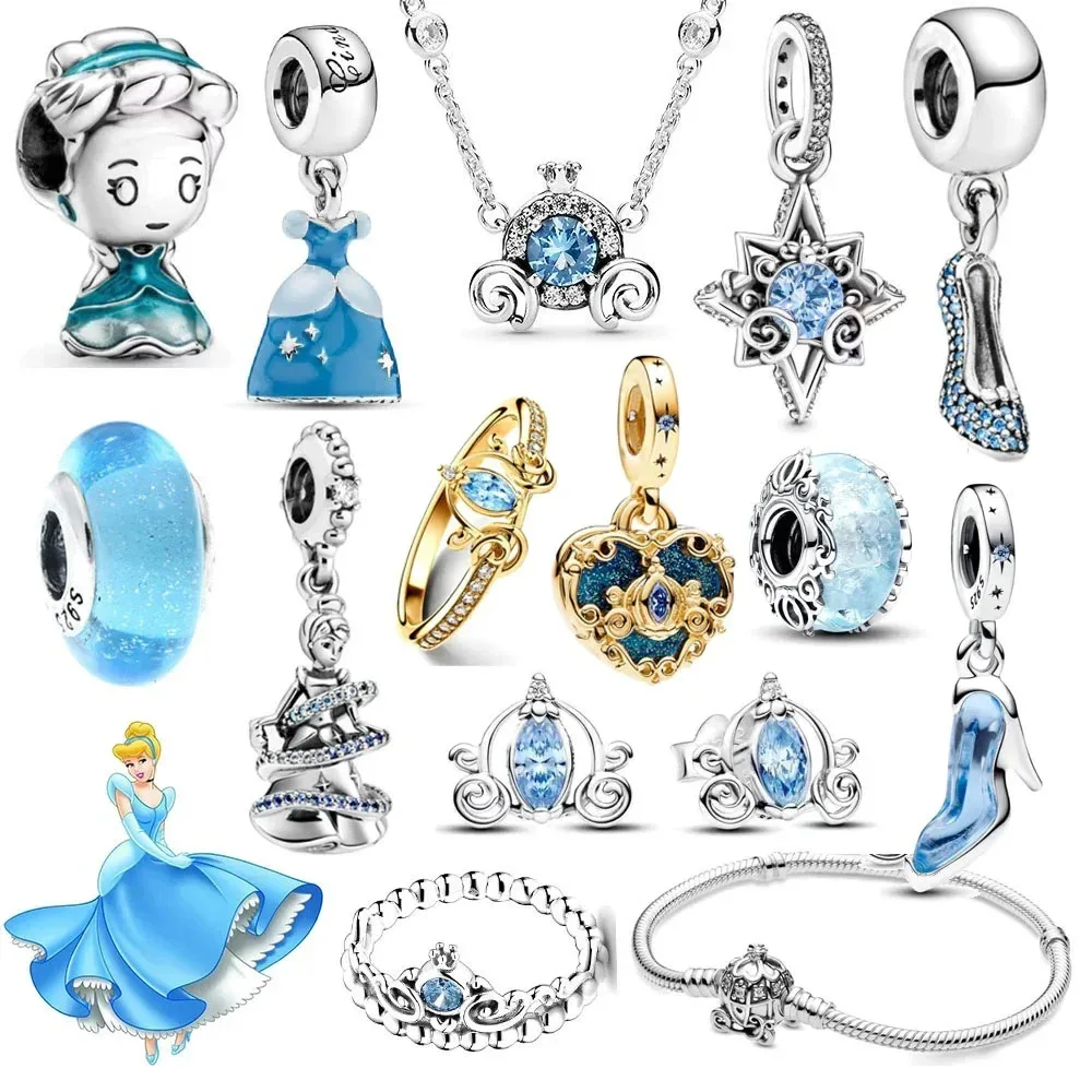 Стерлингового серебра 925 пробы MINISO Золушка Тыква Автомобиль Принцесса Шарм