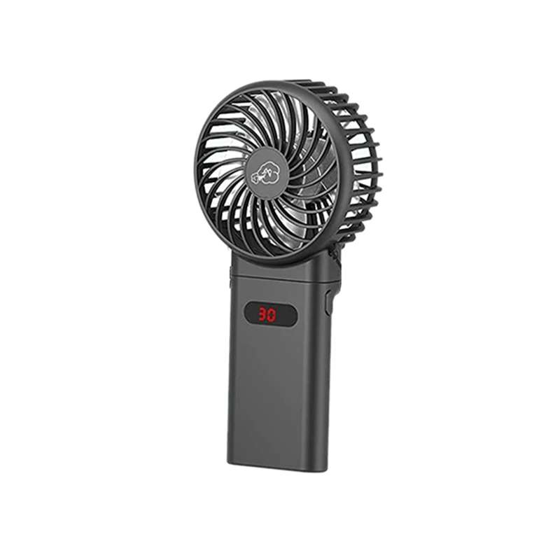 

Портативный мини-вентилятор, портативный складной USB-вентилятор со светодиодным дисплеем, перезаряжаемый вентилятор для офиса, улицы, дома,...