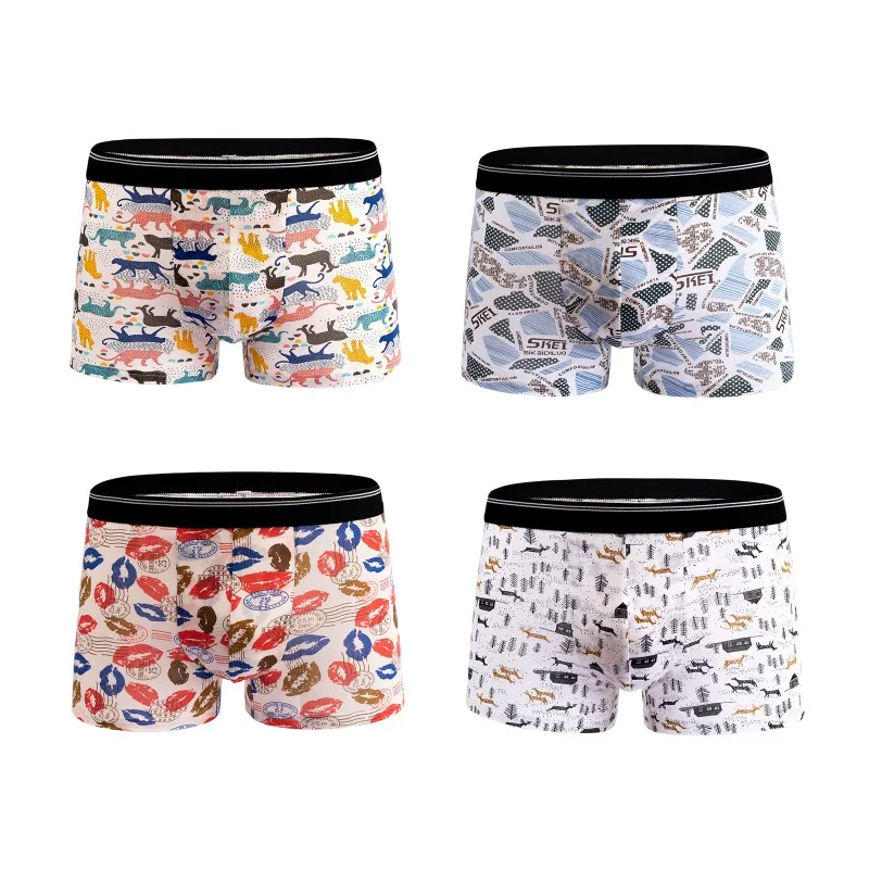 

4pcs Boxer Men Modal Men Underwear Mens Boxers Shorts Male Boxershorts Man Underpants Large Size Shorts Breathable Trunks 4XL