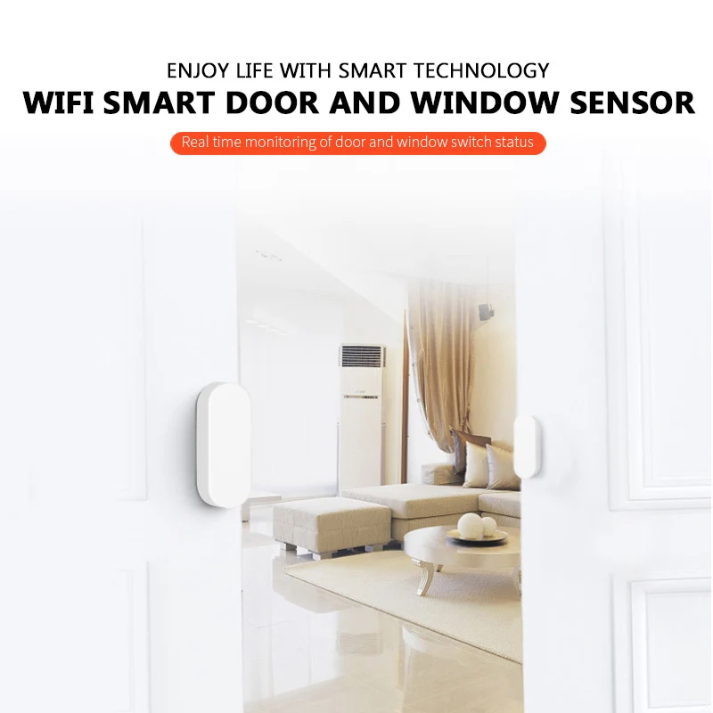 Tuya Smart WiFi Door Sensor Smart Door Open/Closed Detectors Wifi Window Sensor Smartlife APP Work With Google Home Alexa enlarge