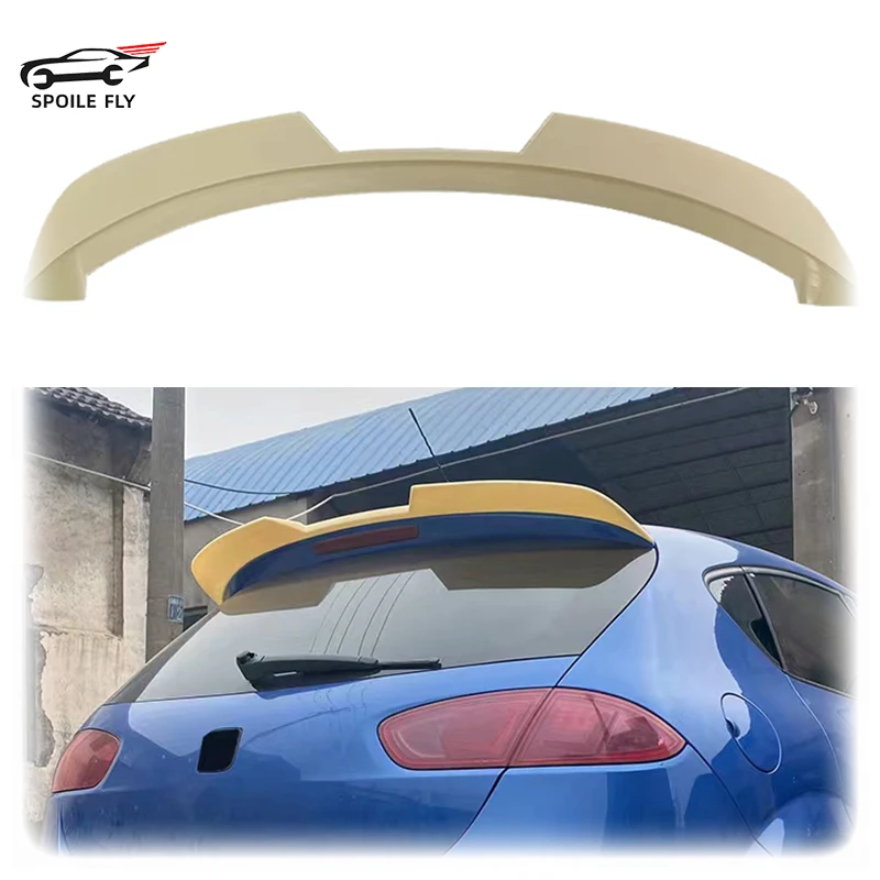 

For Volkswagen Seat Leon MK2 2008 - 2012 High Quality ABS Car Rear Roof Wing Spoiler Glossy Black Or Carbon Fiber Look Body Kit