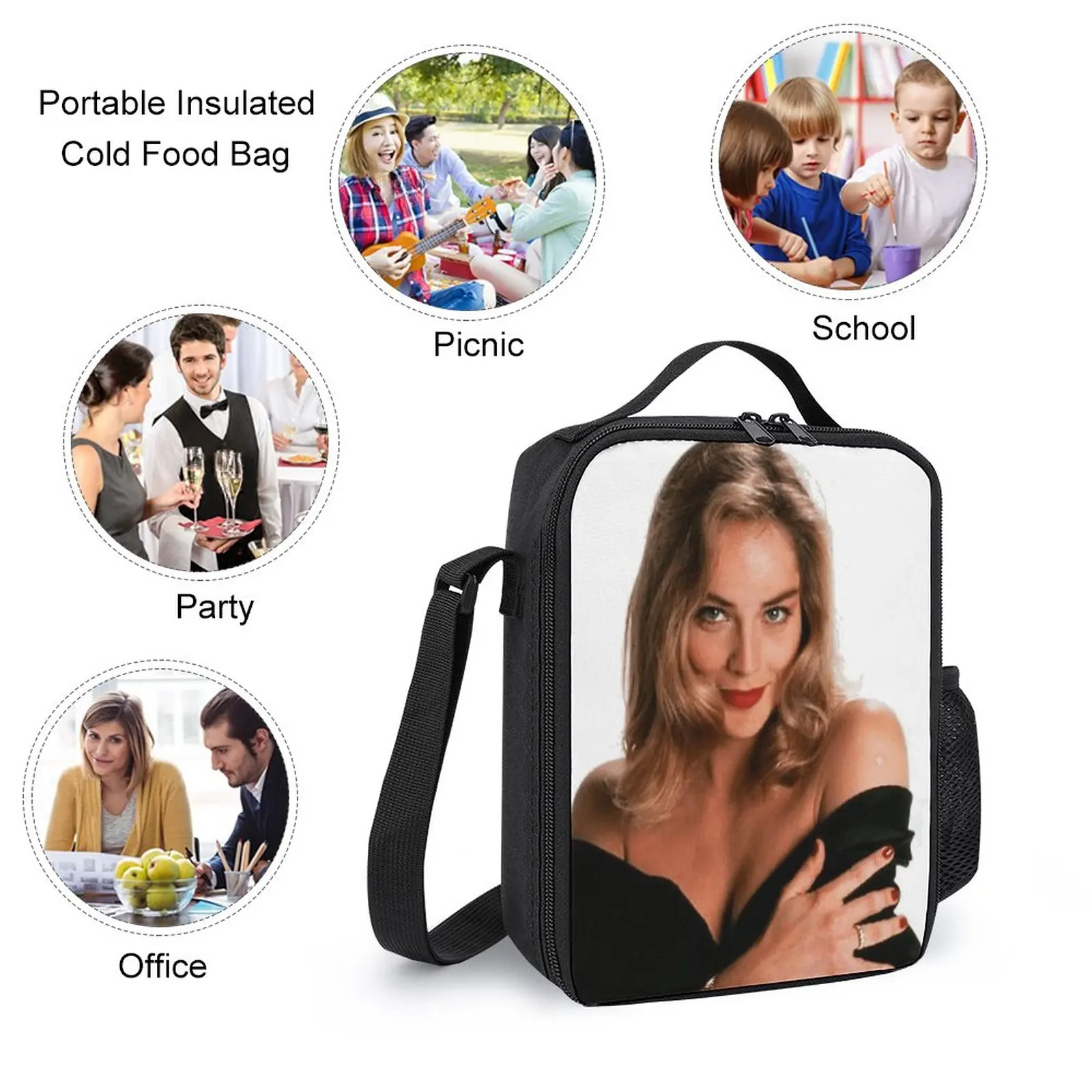 Набор 3 в 1 Шерон Стоун (2) рюкзак 17 дюймов сумка для ланча ручек прочная зубная