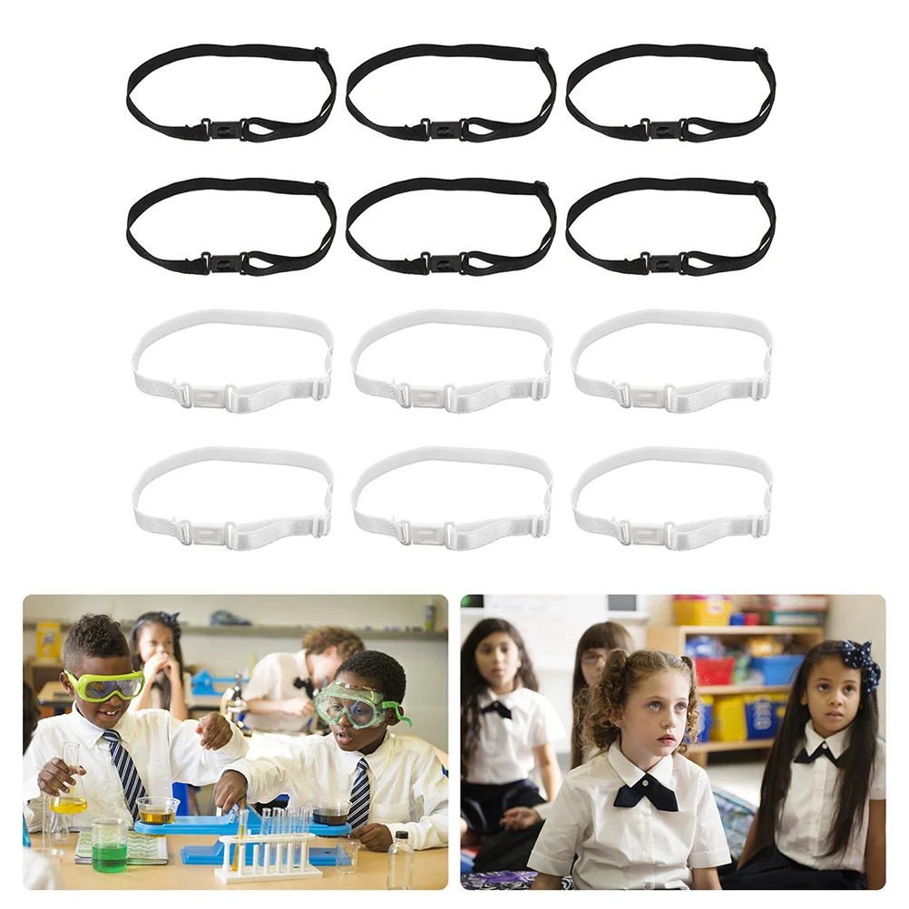 

20Pcs Bow Tie Neck Strap Polyester Bow Tie Belt Adjustable Elastic Strap Band Bow Tie Extension Band Elastic Bow Belt Extension