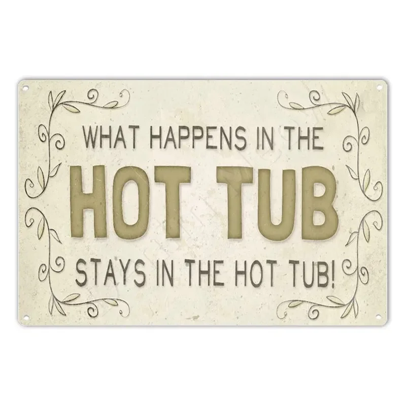 Добро пожаловать в плакат с барной ванной винтажные металлические жестяные