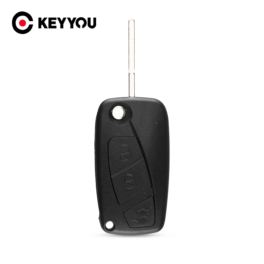 

Раскладной чехол KEYYOU для FIAT, 3 кнопки, Punto Ducato Stilo, Panda Bravo Navy, черный 3 btn, складной чехол для ключа с дистанционным управлением, декодер SIP22, лезвие