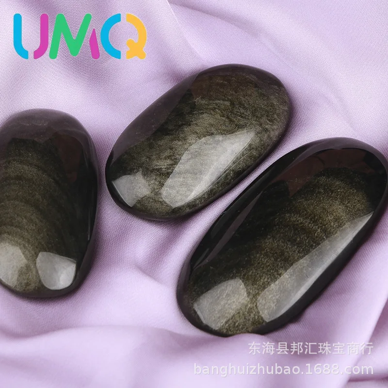 

High Quality All NaturalNatural Crystal Obsidian Hand Play Piece Crystal Play Natural Obsidian Ornament